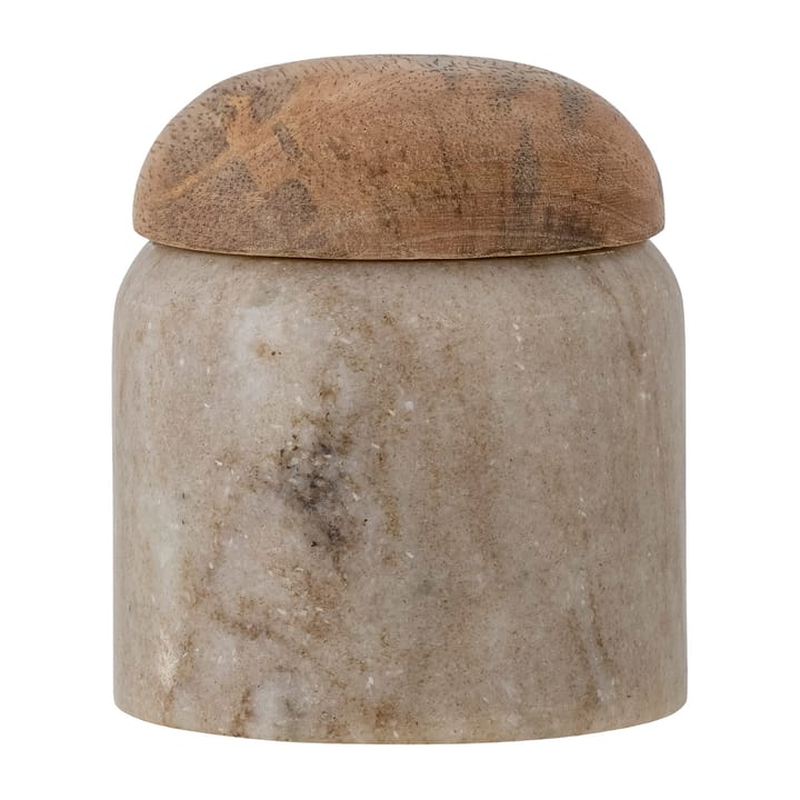 Bote con tapa Payana Ø8x8 cm, mármol-madera de mango Bloomingville