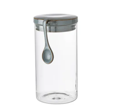 Bote de cristal con tapa y cuchara Pixie - 22 cm - Bloomingville