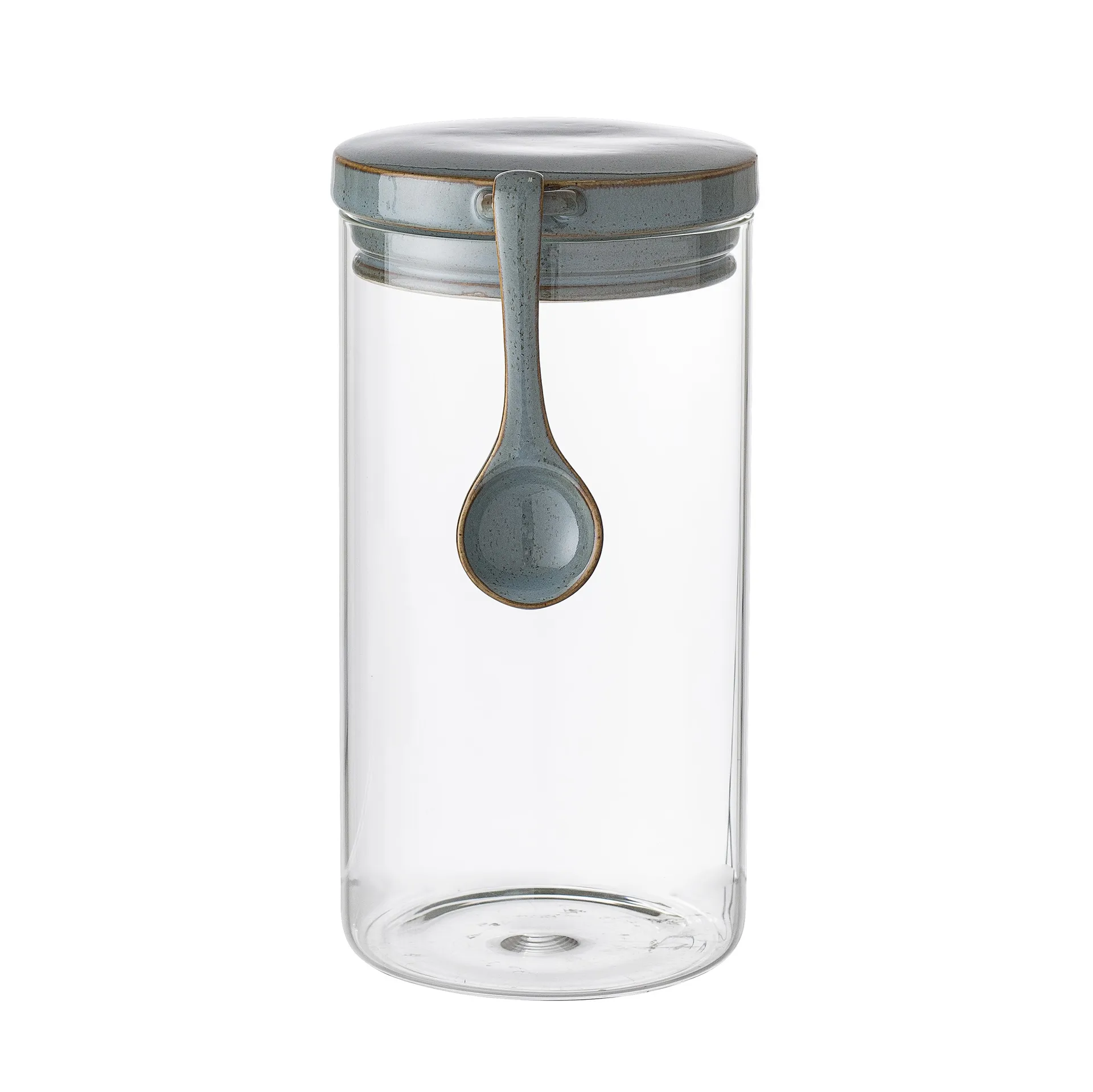 Bote de cristal con tapa y cuchara Pixie, 22 cm Bloomingville