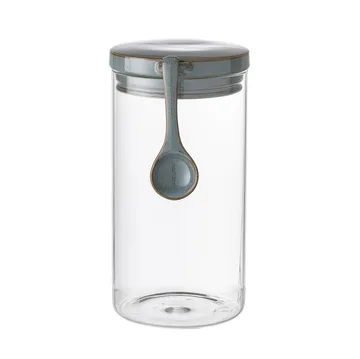 Bote de cristal con tapa y cuchara Pixie - 22 cm - Bloomingville