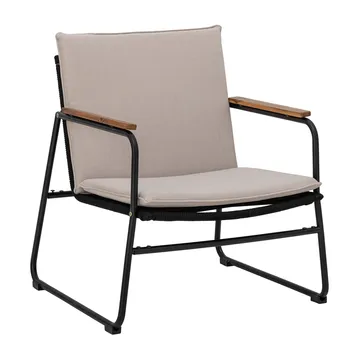 Butaca Lounge de jardín Hampton 68x71x76 cm - negro-beige - Bloomingville