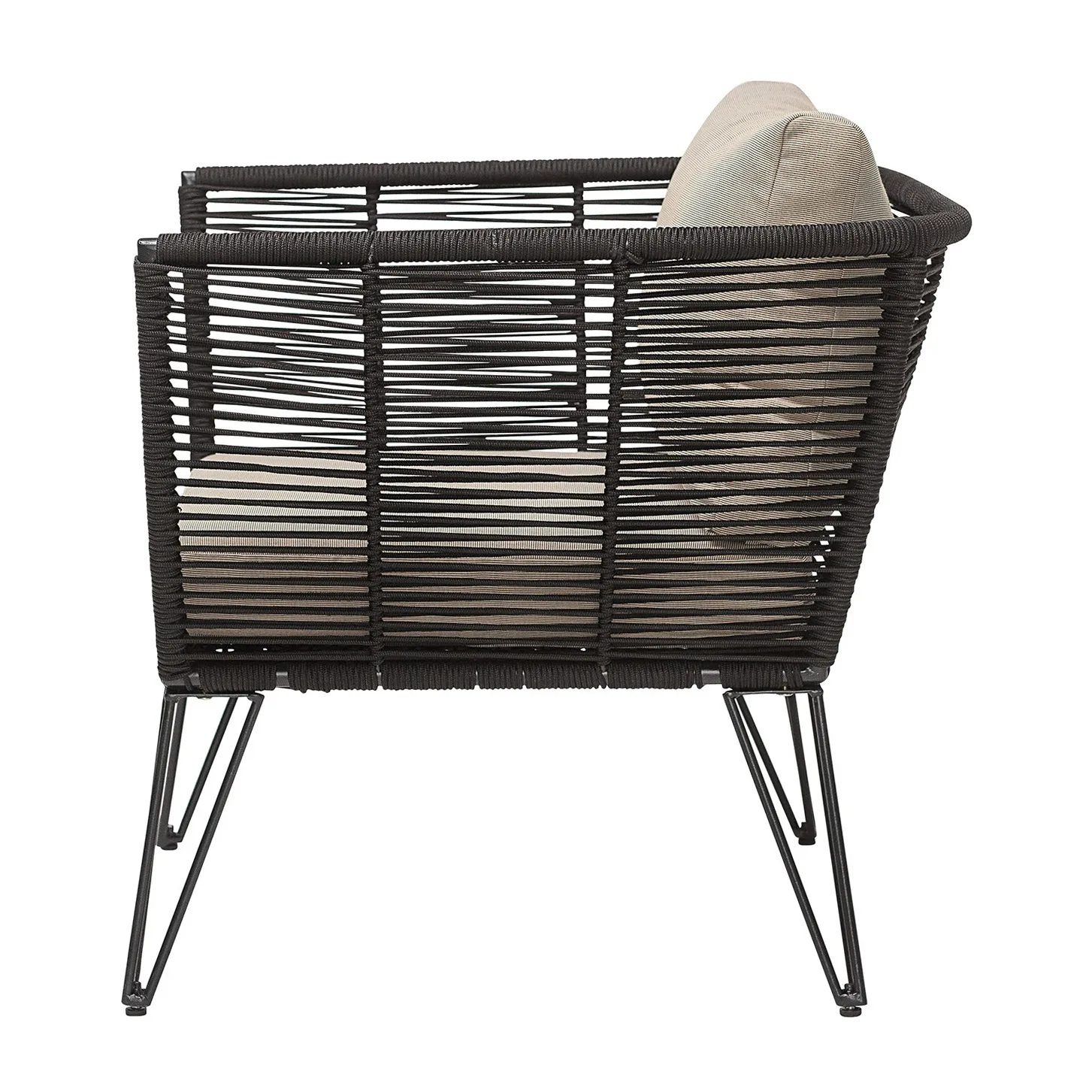 Butaca Lounge Mundo, Black-beige Bloomingville