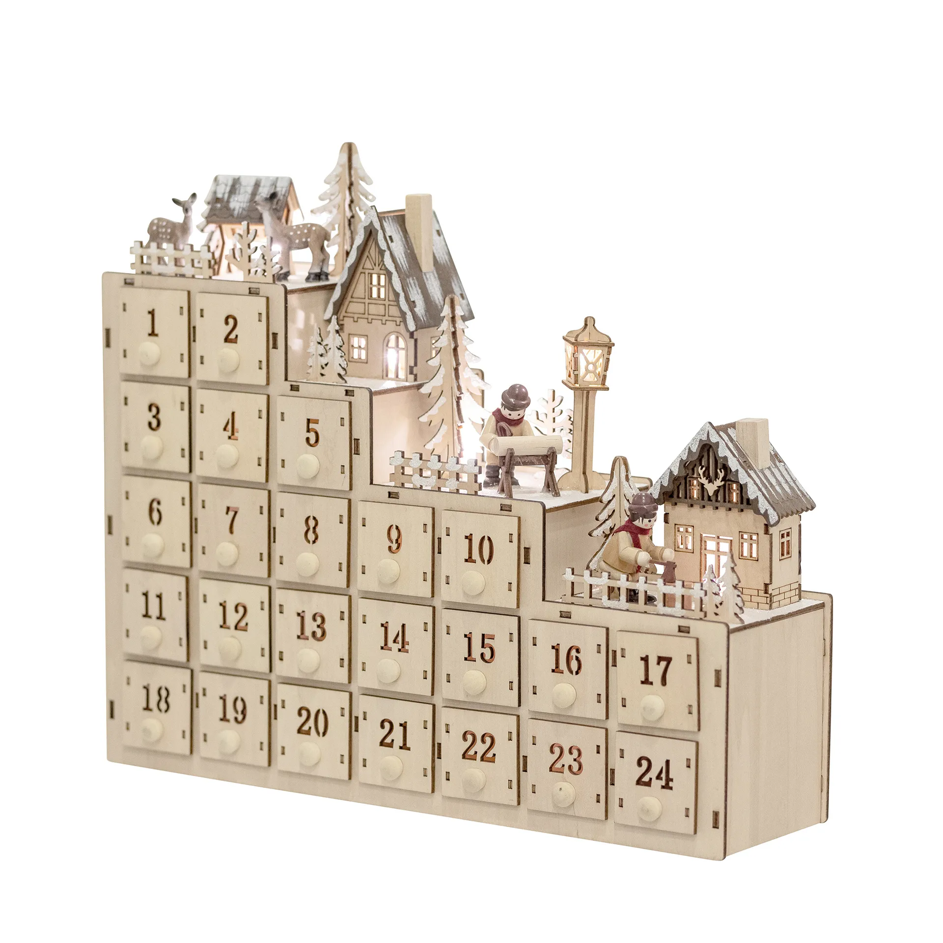 Calendario de navidad Richie 33x38 cm, natural Bloomingville
