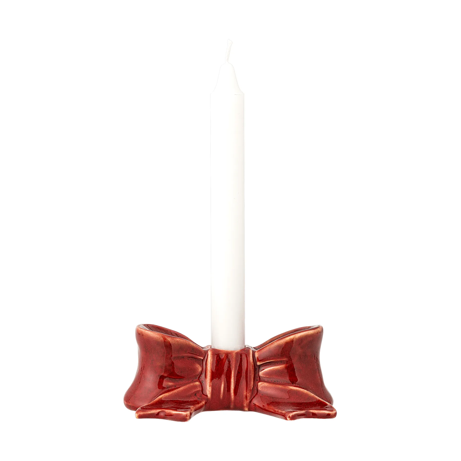 Candelabro Bow, Rojo, 11,5 cm Bloomingville