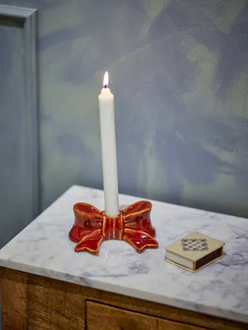 Candelabro Bow - Rojo, 11,5 cm - Bloomingville