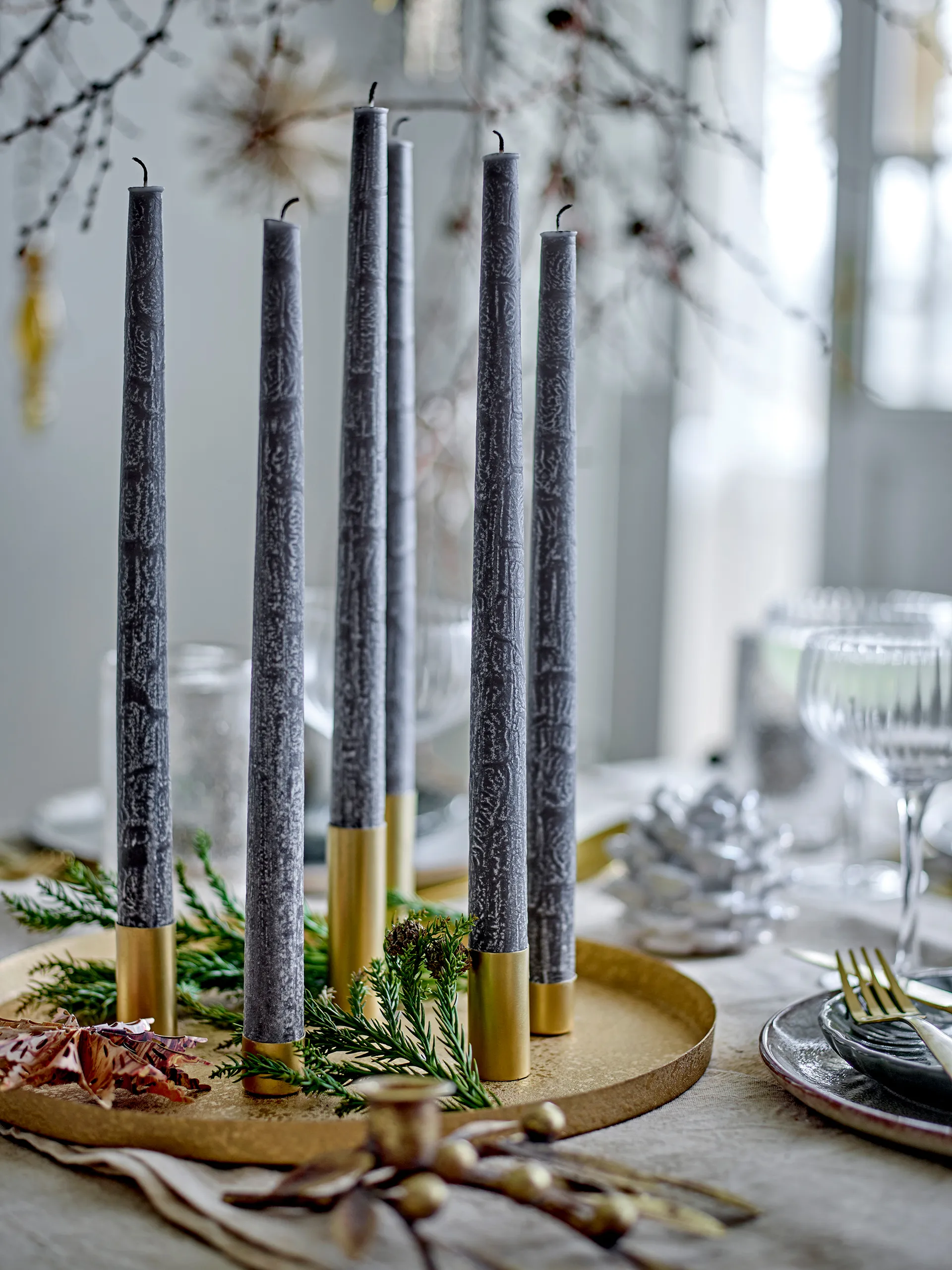 Candelabro de adviento Maxime Ø30 cm, Oro Bloomingville