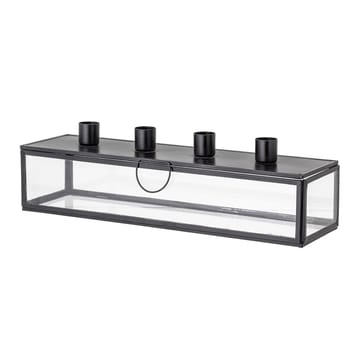 Candelabro de adviento Pelo 34 cm - negro-transparente - Bloomingville