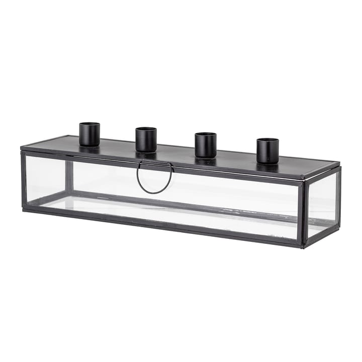 Candelabro de adviento Pelo 34 cm - negro-transparente - Bloomingville