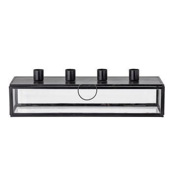 Candelabro de adviento Pelo 34 cm - negro-transparente - Bloomingville