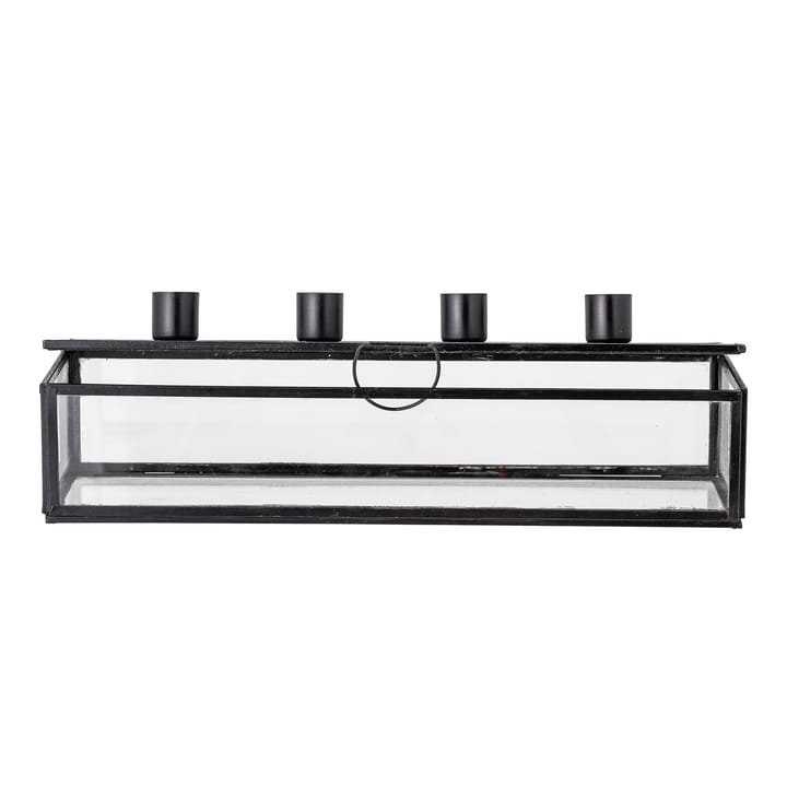 Candelabro de adviento Pelo 34 cm, negro-transparente Bloomingville