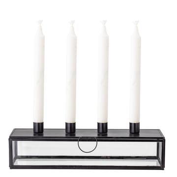Candelabro de adviento Pelo 34 cm - negro-transparente - Bloomingville