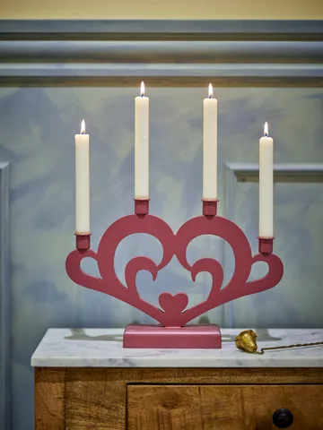 Candelabro de Adviento Salia - Rojo, 36 cm - Bloomingville