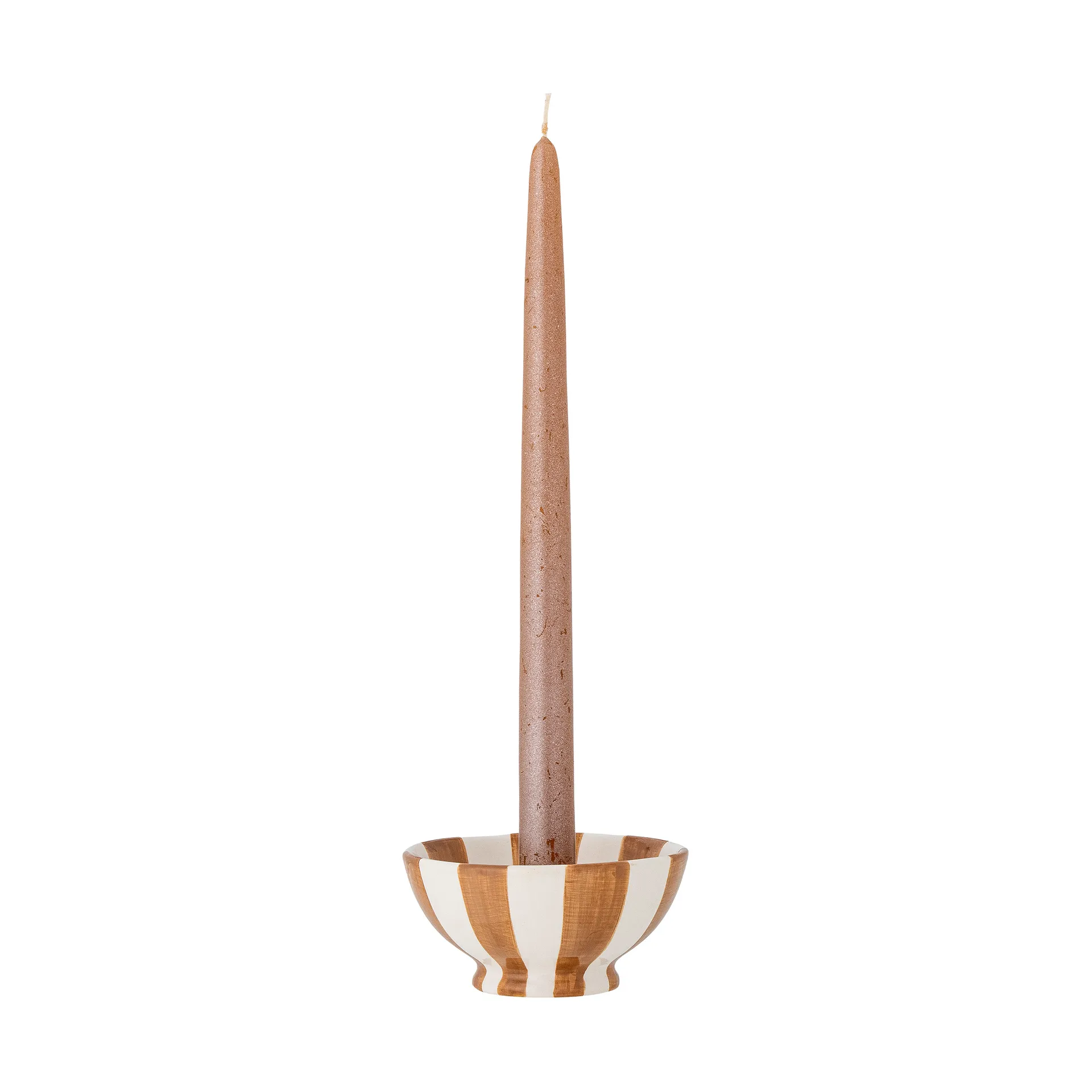 Candelabro Eja Ø10,5 cm, Marrón-blanco Bloomingville