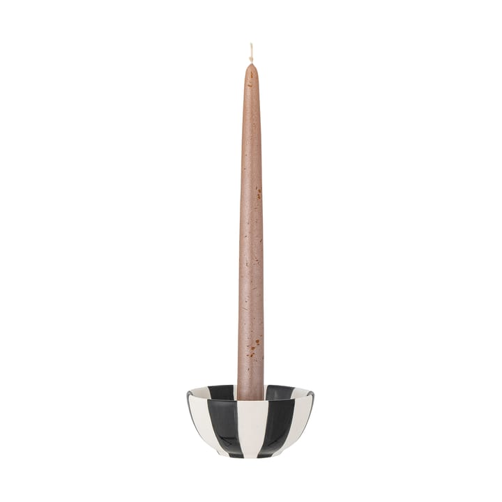 Candelabro Eja Ø9 cm, Negro-blanco Bloomingville