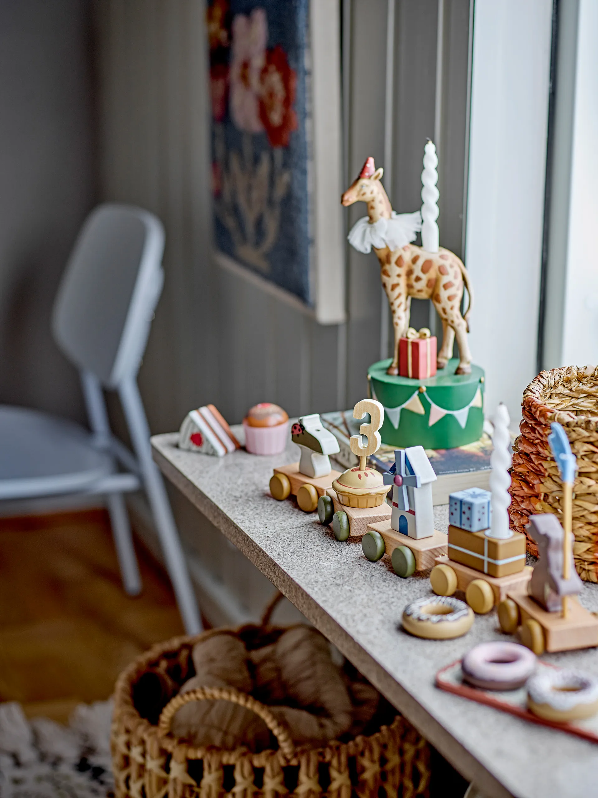 Candelabro Flor 25 cm, jirafa Bloomingville