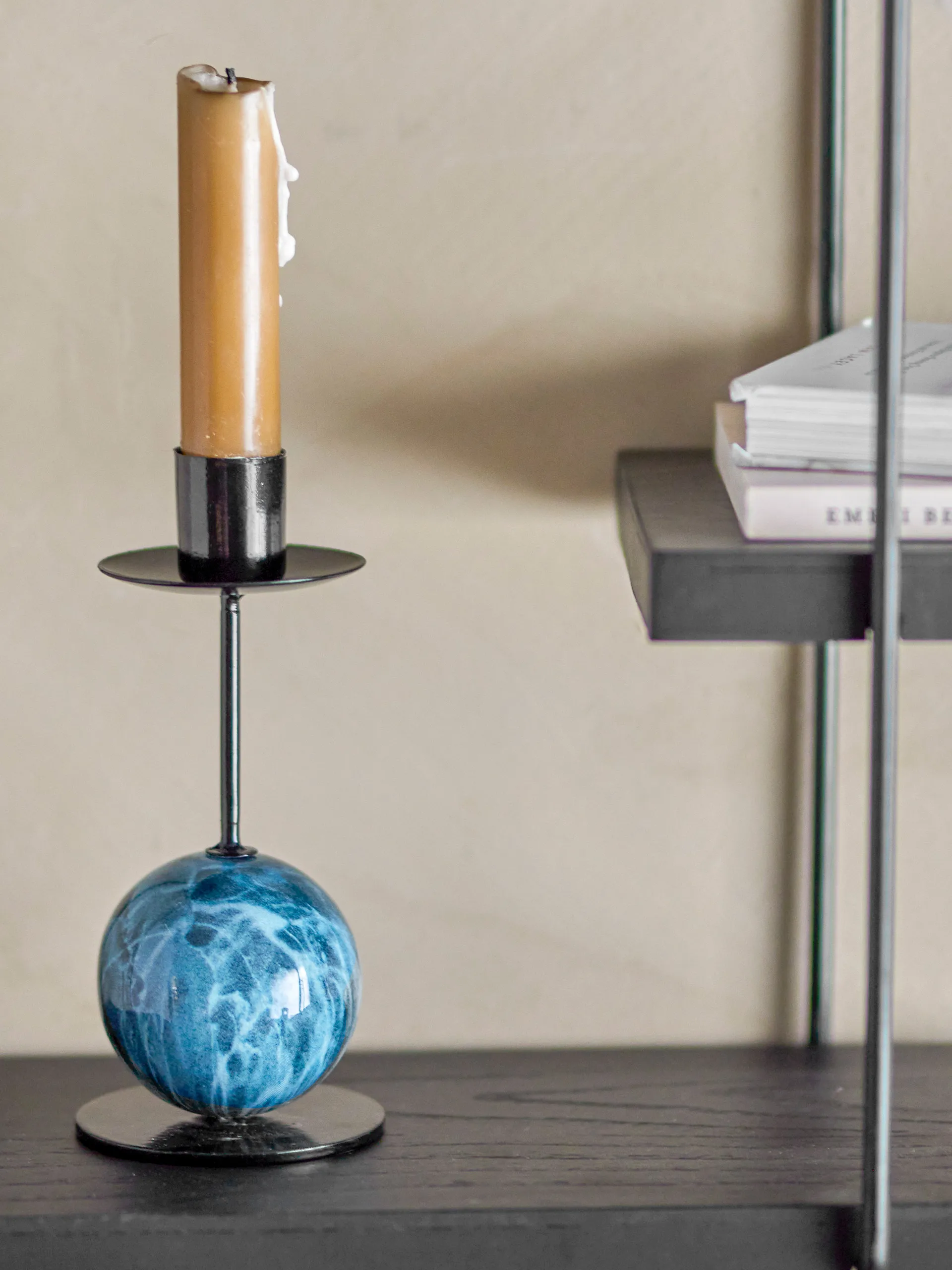 Candelabro Jayda Ø7x15 cm, Blue-iron Bloomingville