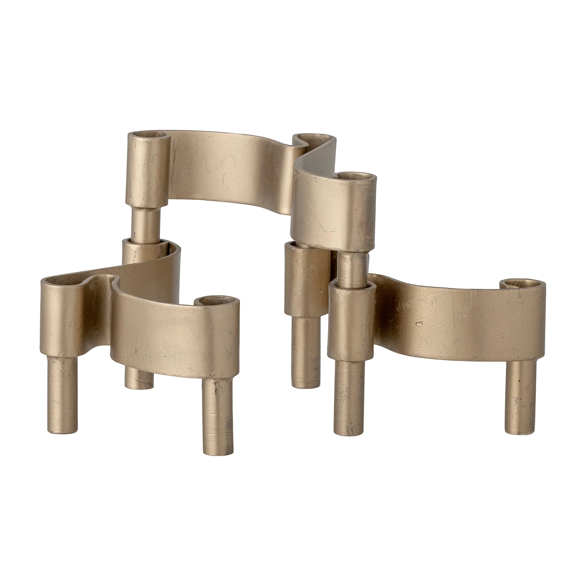 Candelabro Kenja, latón Bloomingville