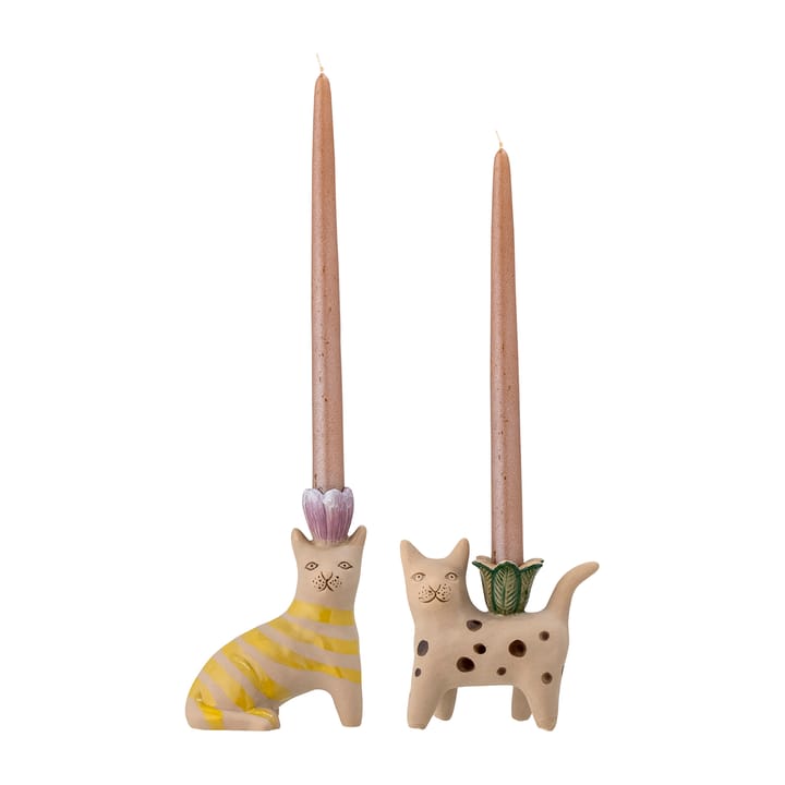 Candelabro Mamie 2 piezas, gres Bloomingville