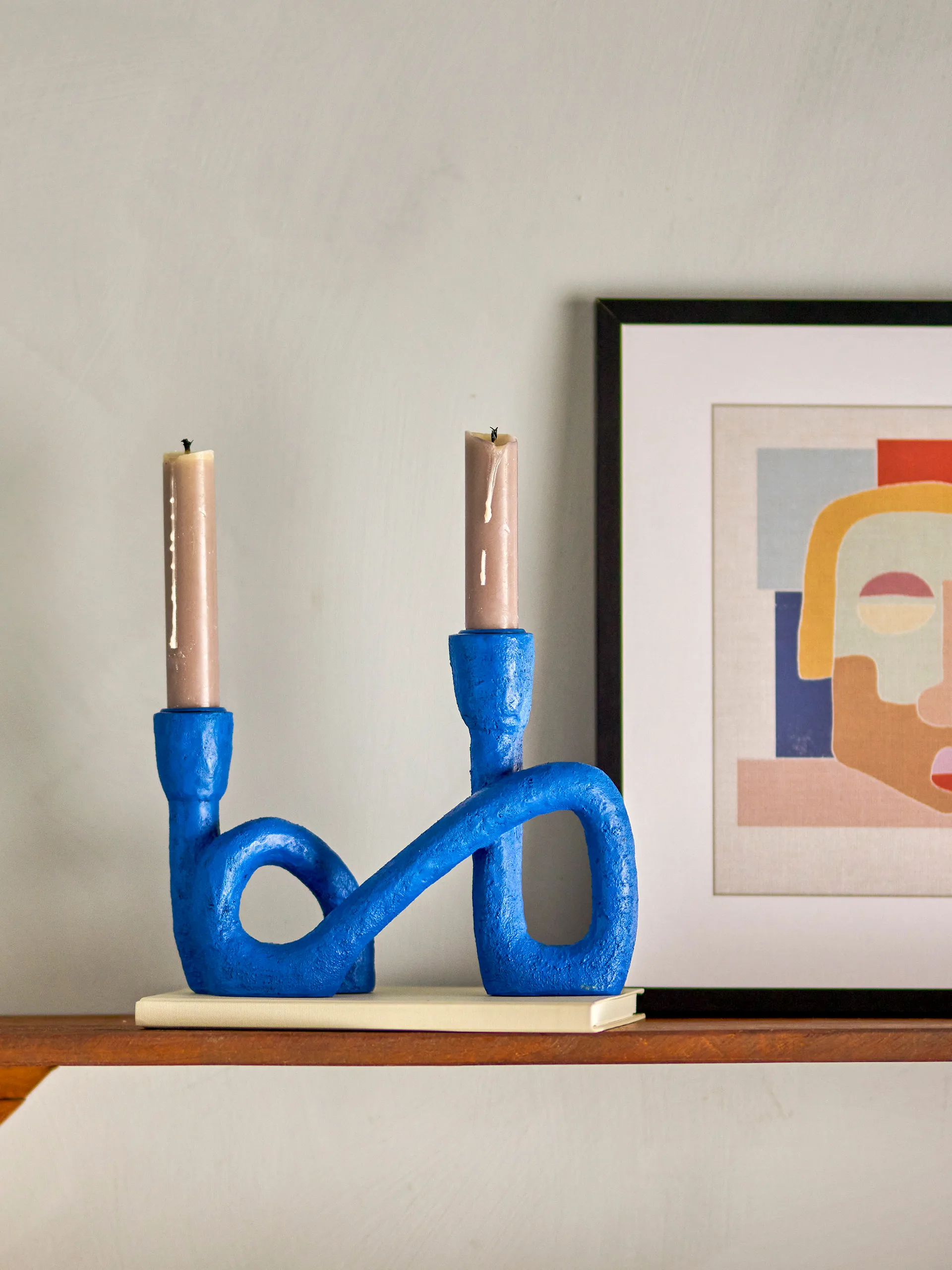 Candelabro Mashel 16,5 cm, Blue Bloomingville
