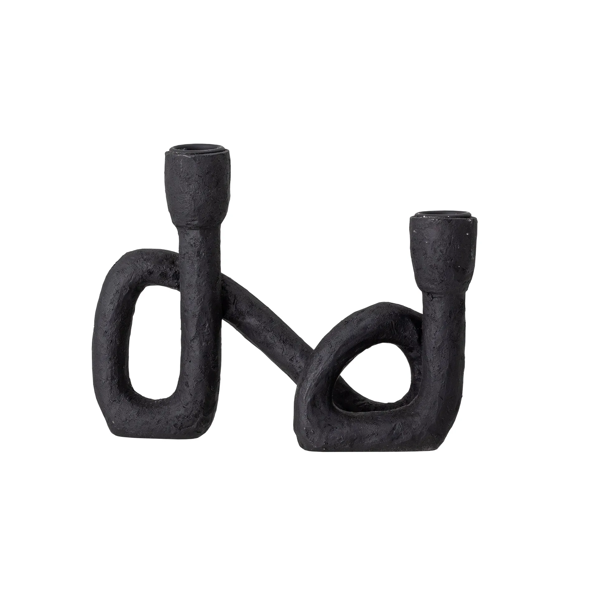 Candelabro Mashel 16,5 cm, negro Bloomingville