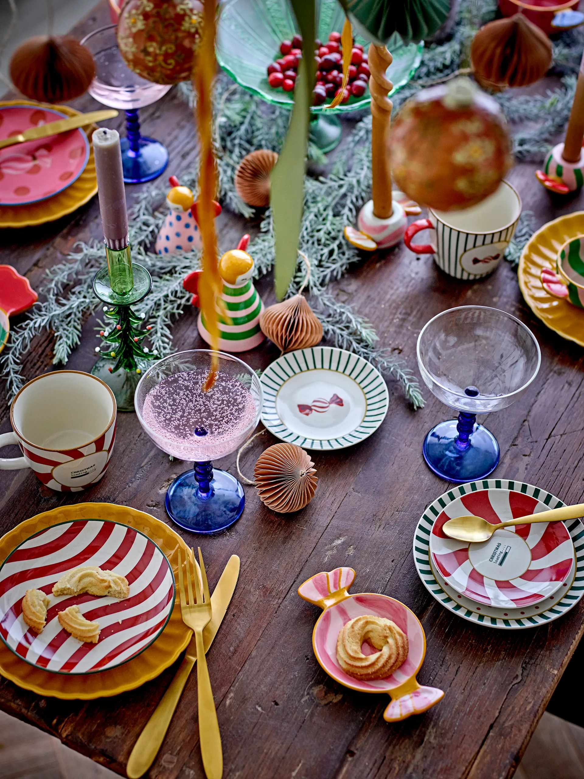 Candelabros Caramella 3 piezas, Rosa Bloomingville