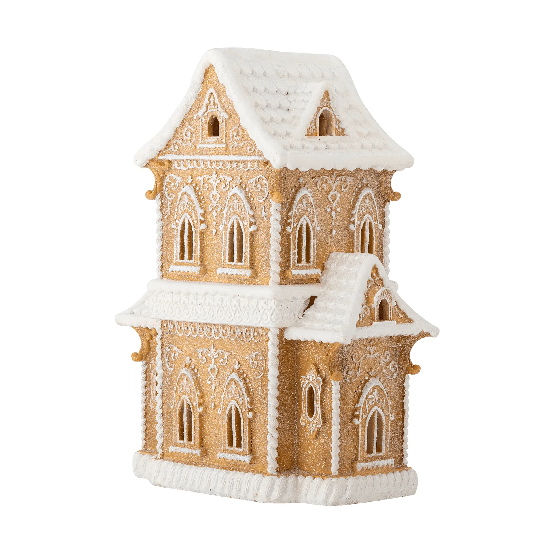 Casa decorativa con luz, Marrón, 37 cm Bloomingville