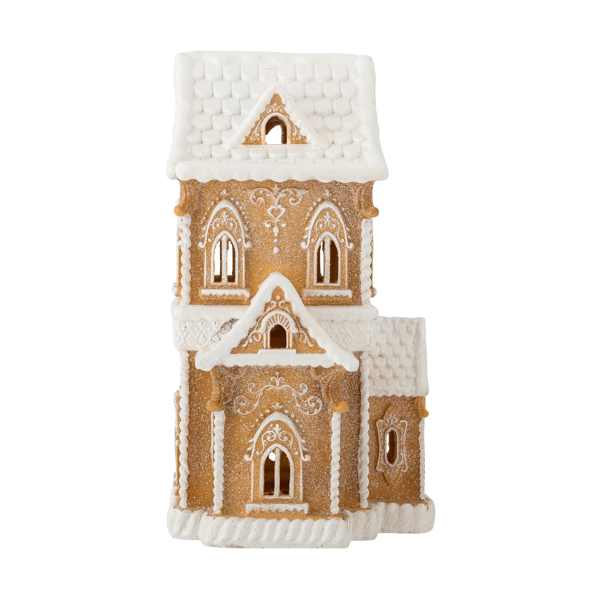 Casa decorativa con luz, Marrón, 37 cm Bloomingville