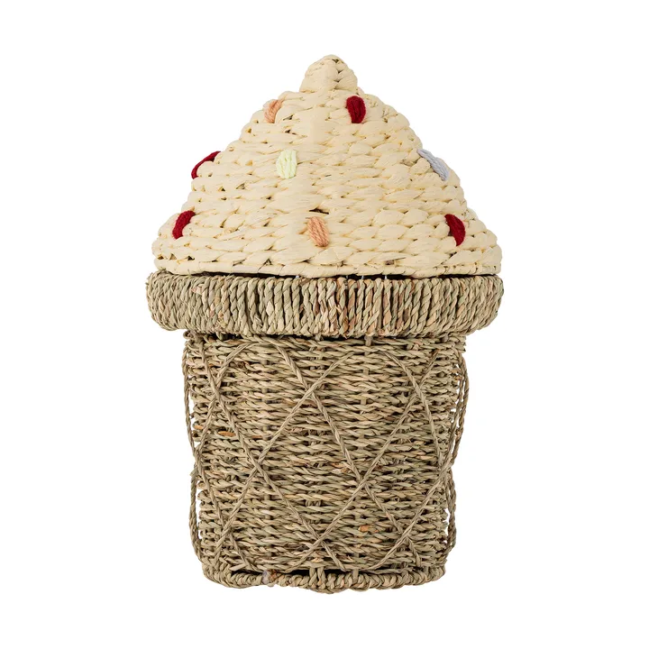 Cesta con tapa Cillie 28x41 cm - Natural - Bloomingville