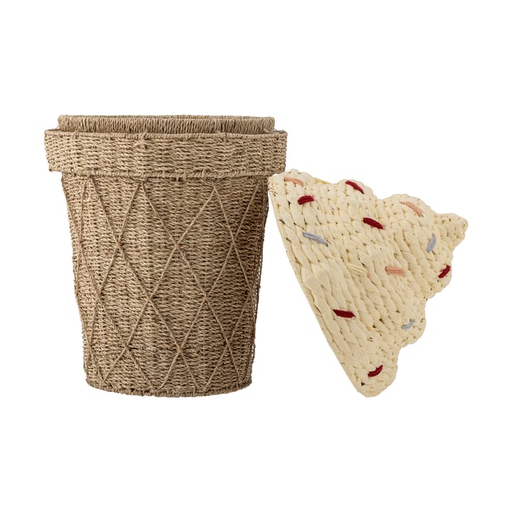 Cesta con tapa Cillie Ø40 cm, Nature ice cream Bloomingville
