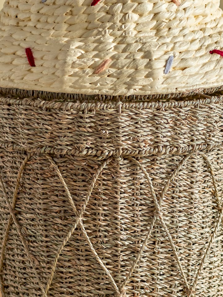 Cesta con tapa Cillie Ø40 cm, Nature ice cream Bloomingville