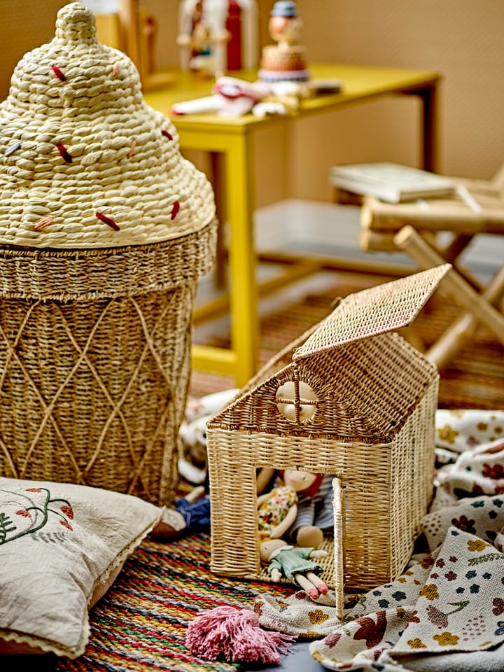 Cesta con tapa Cillie Ø40 cm, Nature ice cream Bloomingville