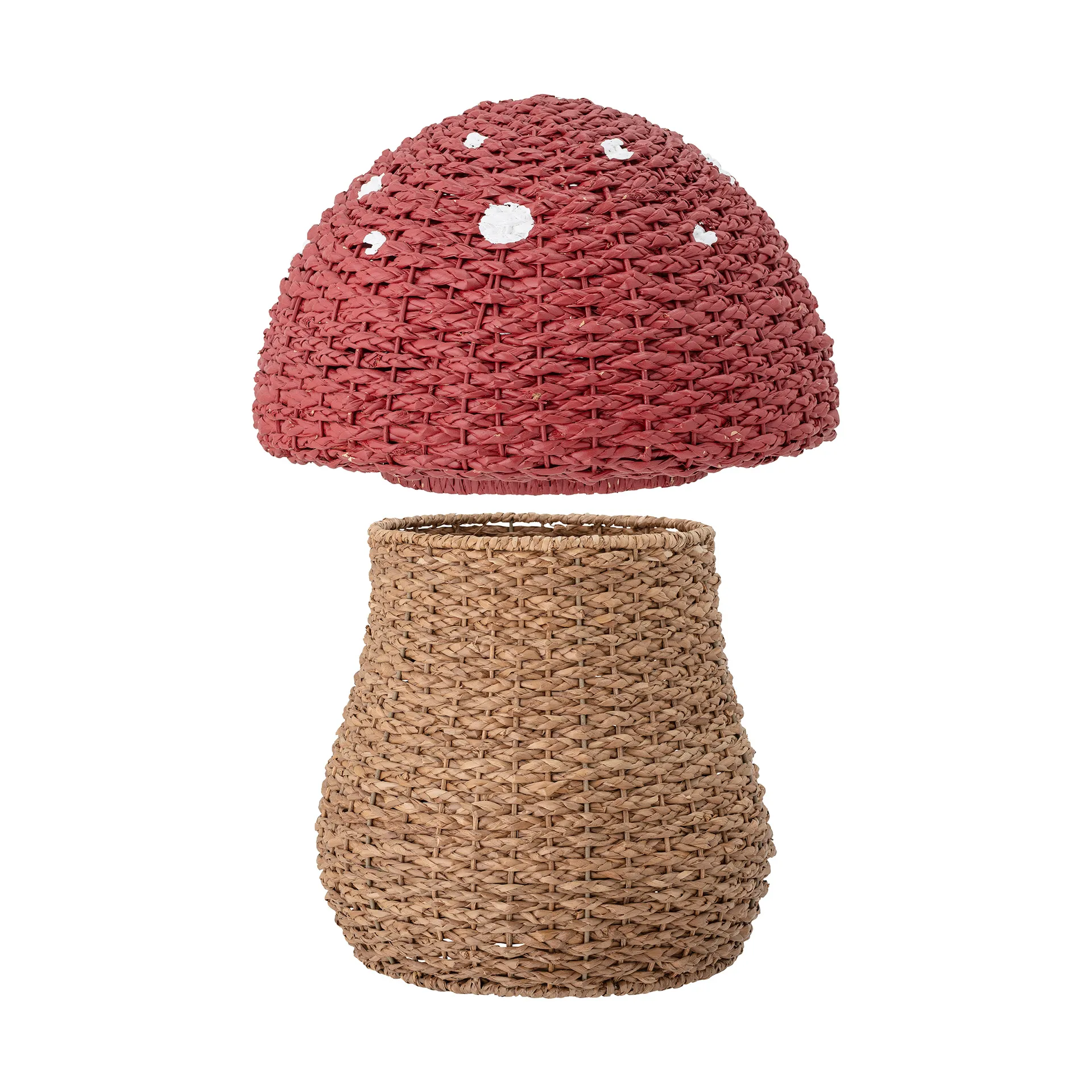 Cesta con tapa Corintha 61xØ43 cm, Rojo Bloomingville