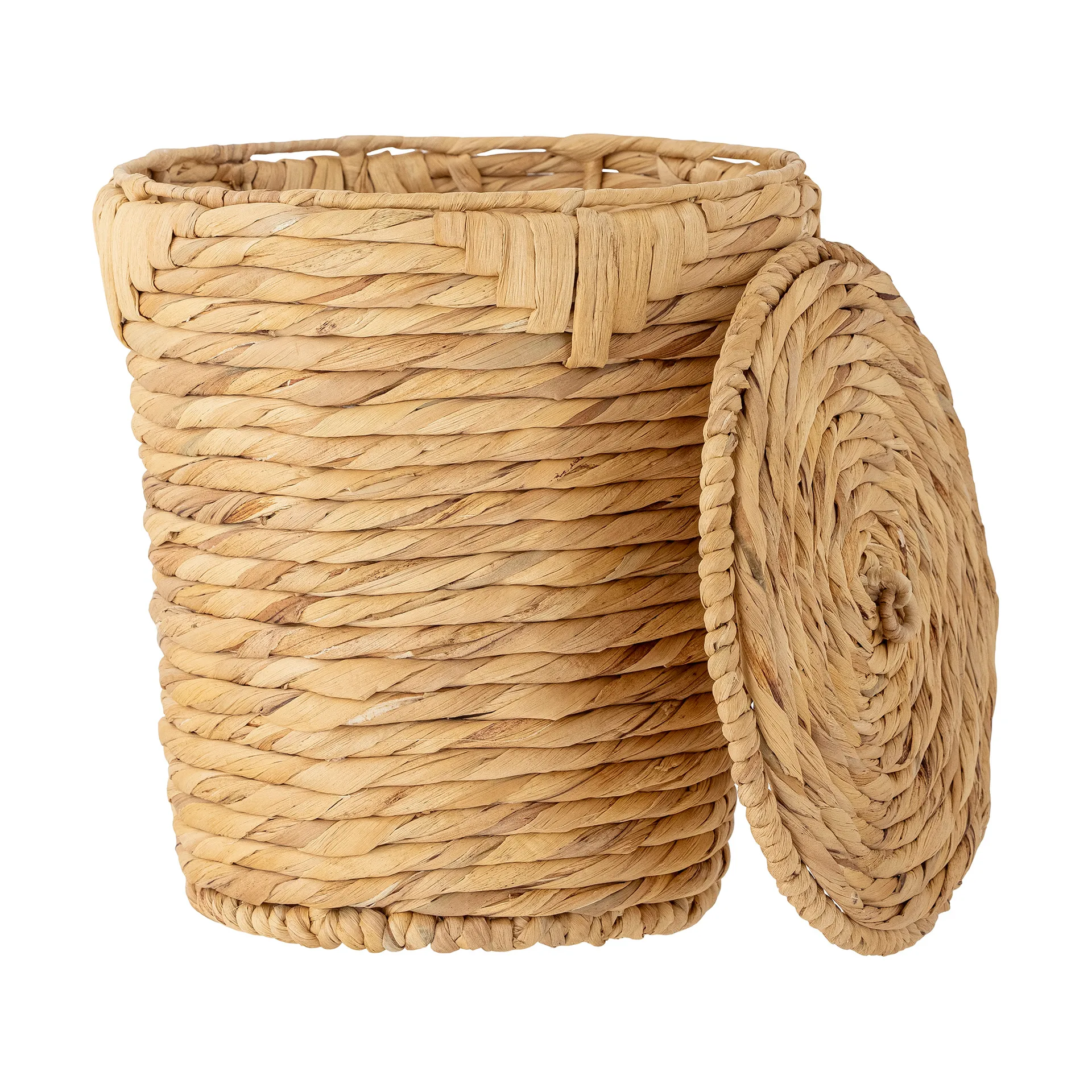 Cesta con tapa Peri, Jacinto de agua Bloomingville