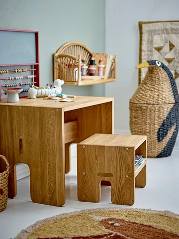 Cesta con tapa Tazia Ø37x69 cm - Negro - Bloomingville