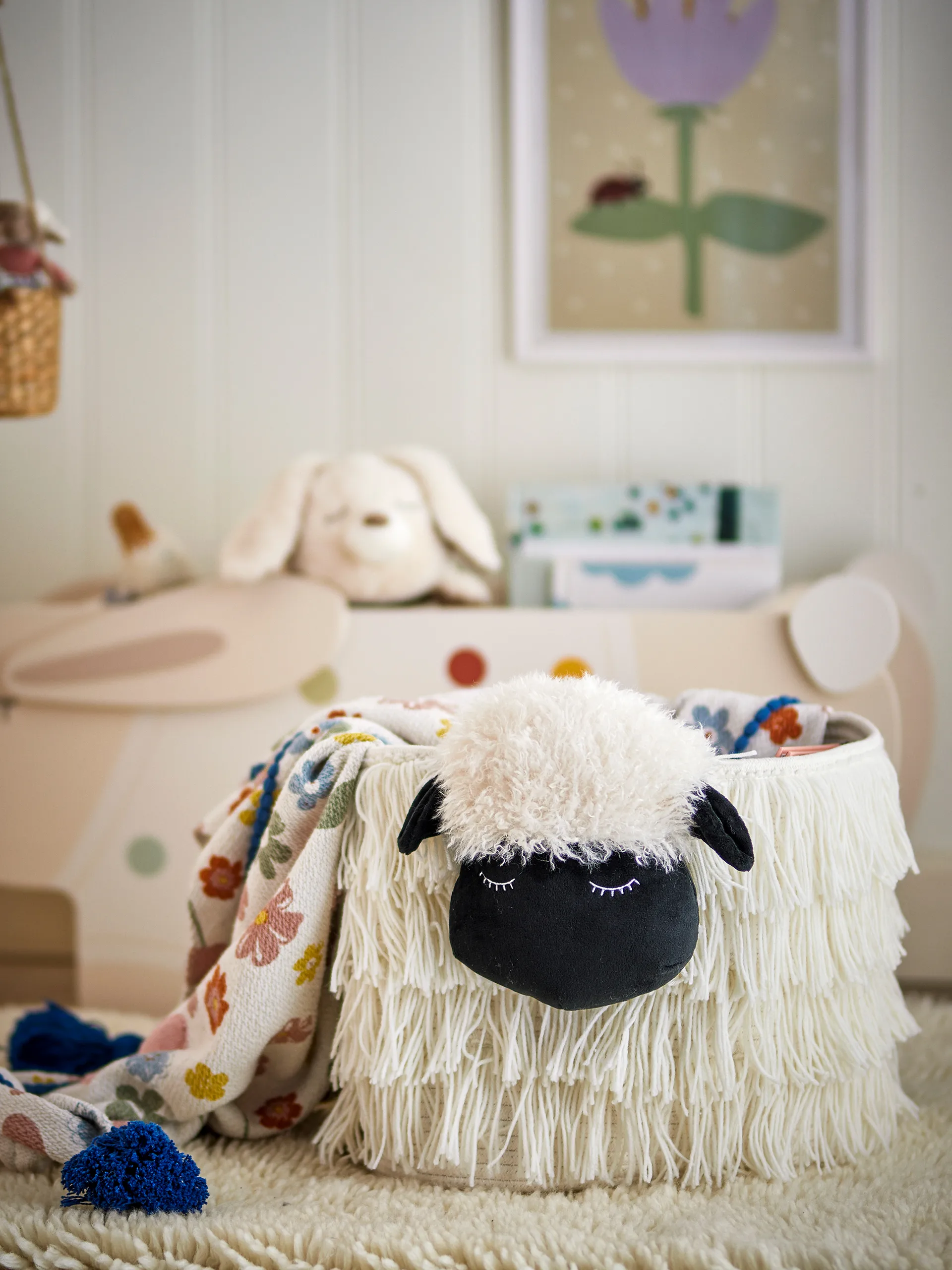 Cesta Dolly 40x30 cm, Blanco Bloomingville