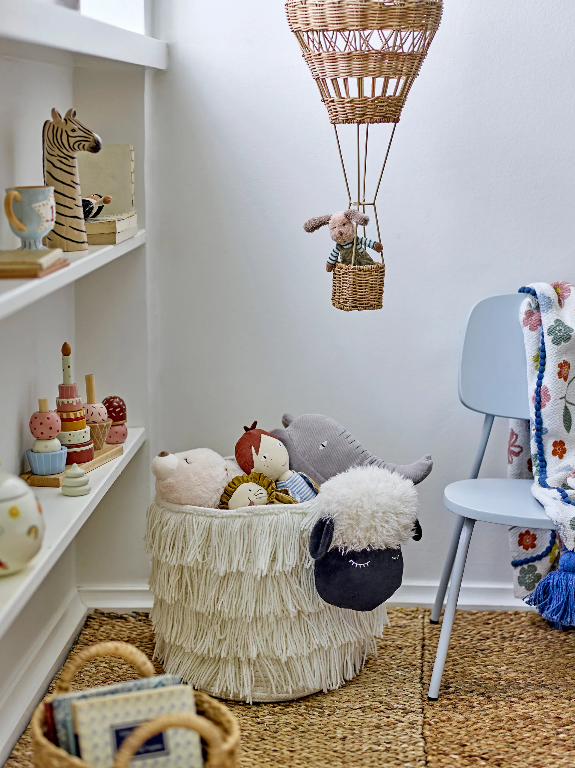 Cesta Dolly 40x30 cm, Blanco Bloomingville