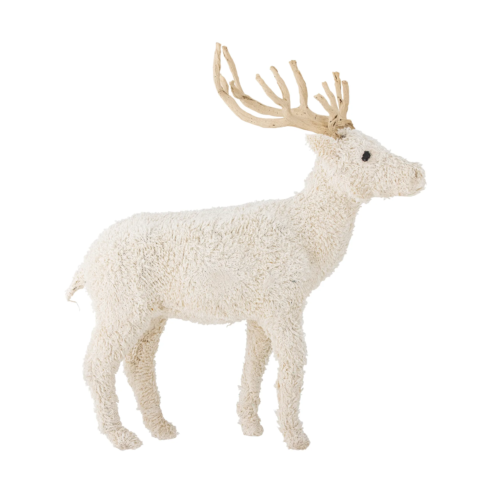 Ciervo decorativo Elmo 20 cm, Blanco Bloomingville