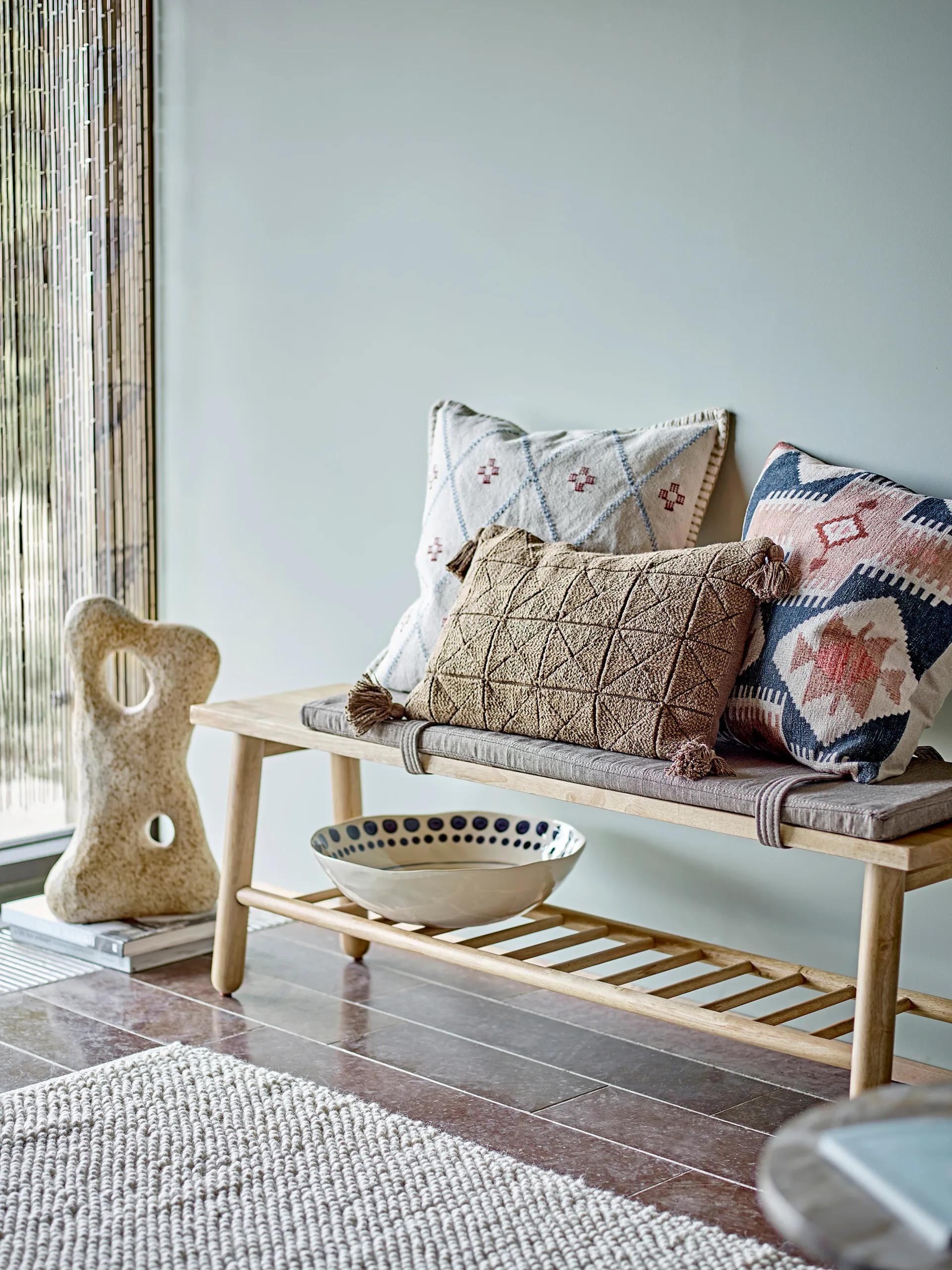 Cojín Auna 30x45 cm, Marrón Bloomingville