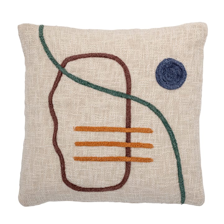 Cojín Bloomingville bordado 45x45 cm - Natural - Bloomingville