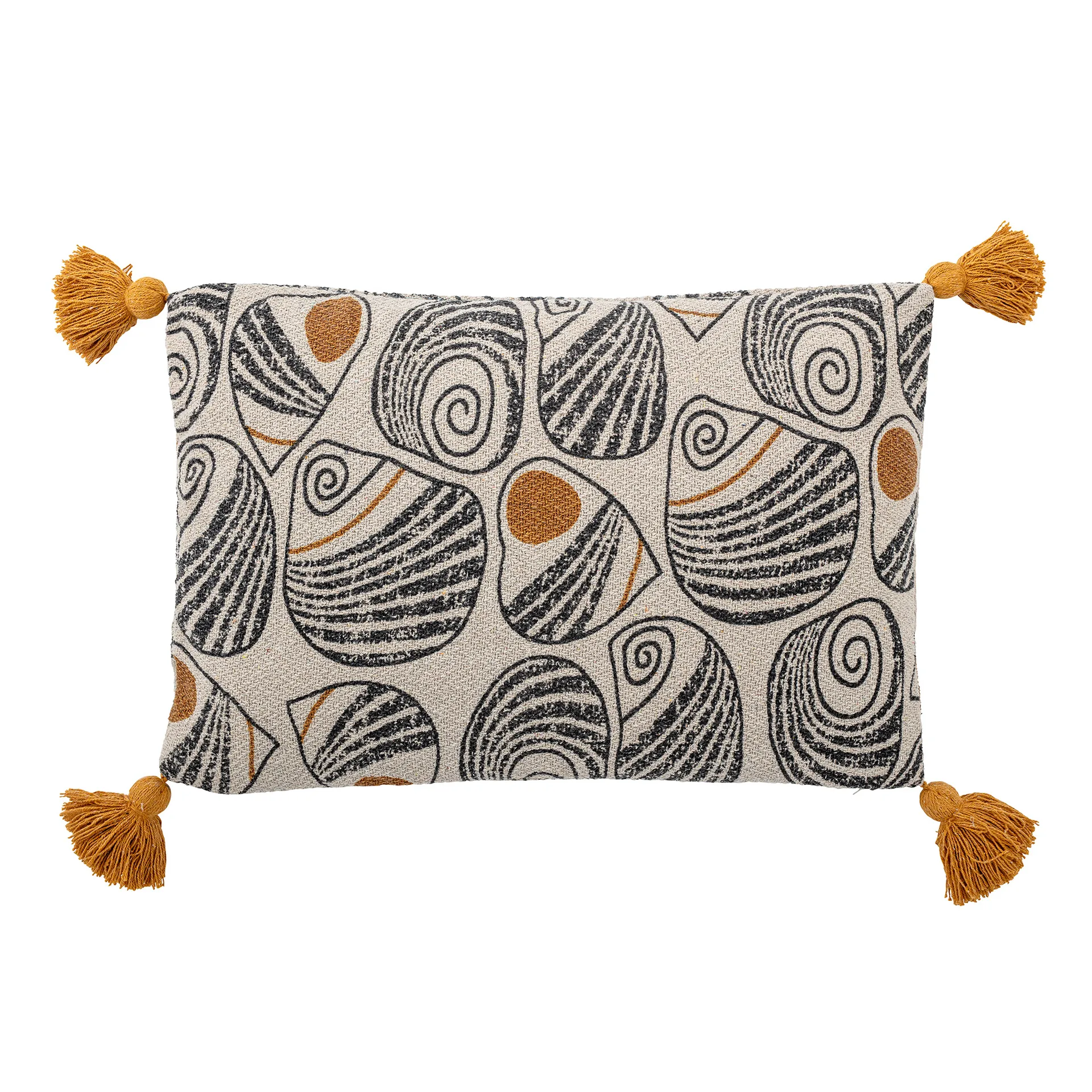 Cojín Bloomingville flecos amarillos 40x60 cm, Amarillo Bloomingville