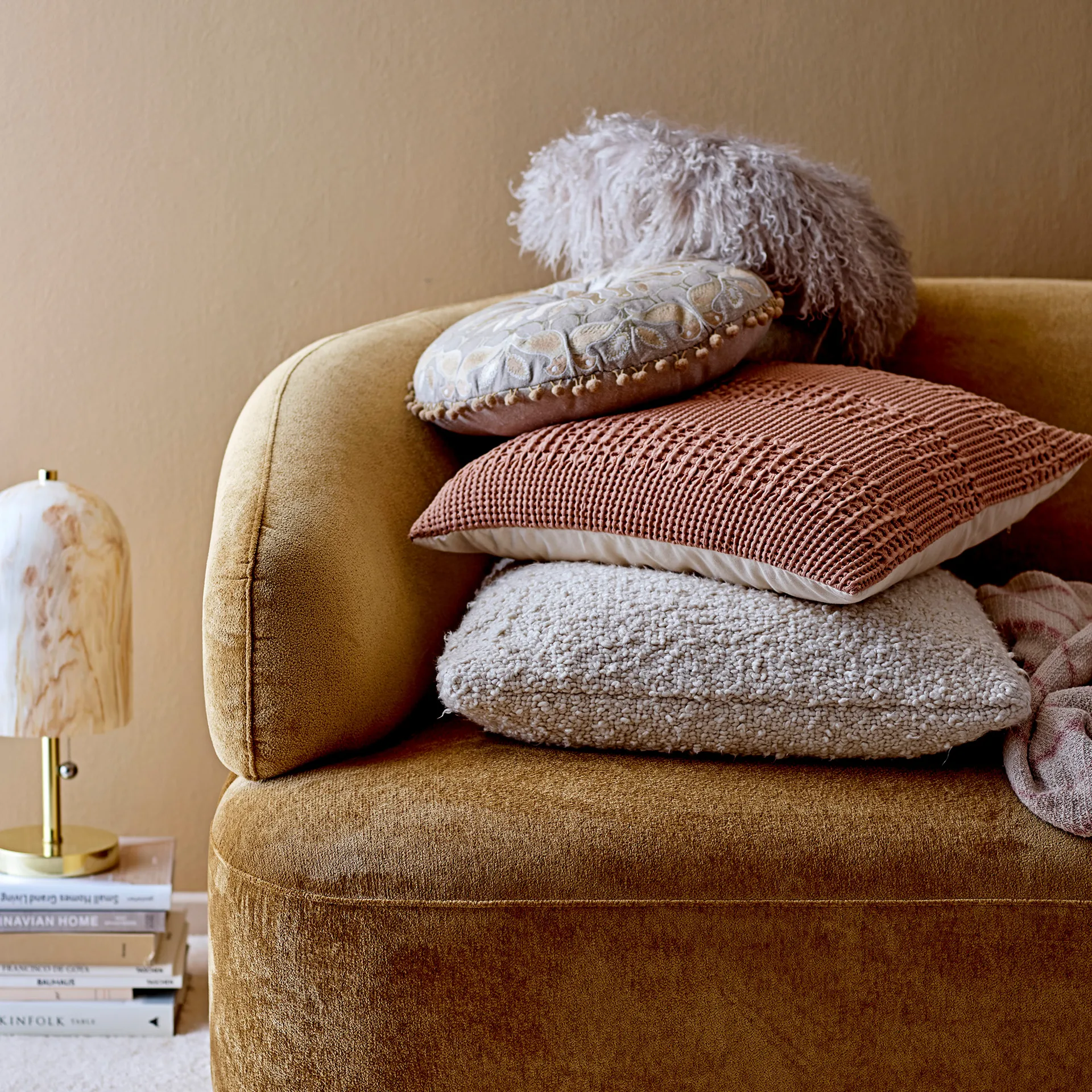 Cojín Bloomingville un solo color 50x50 cm, Natural Bloomingville