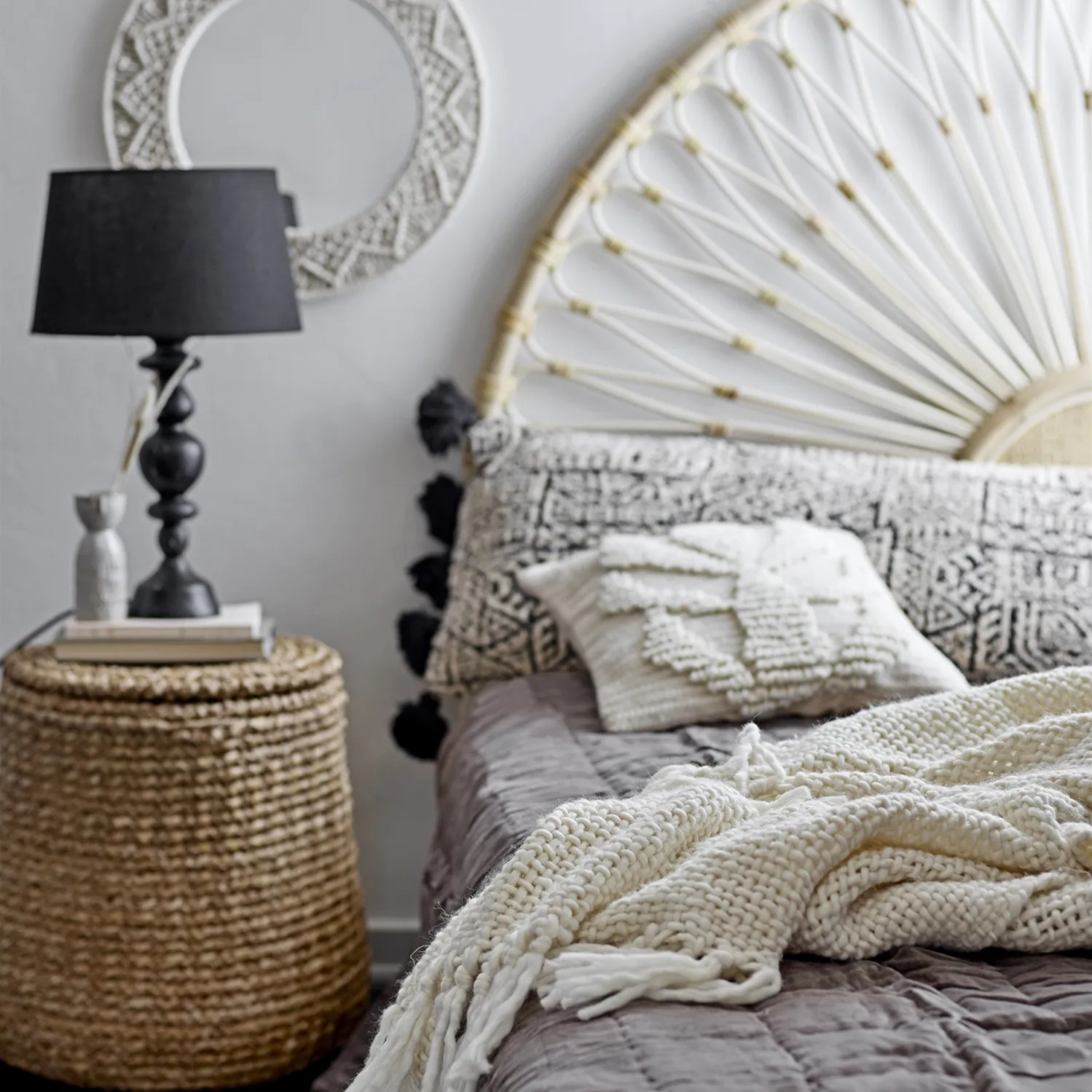 Cojín con estructura Bloomingville 40x40 cm, Natural Bloomingville