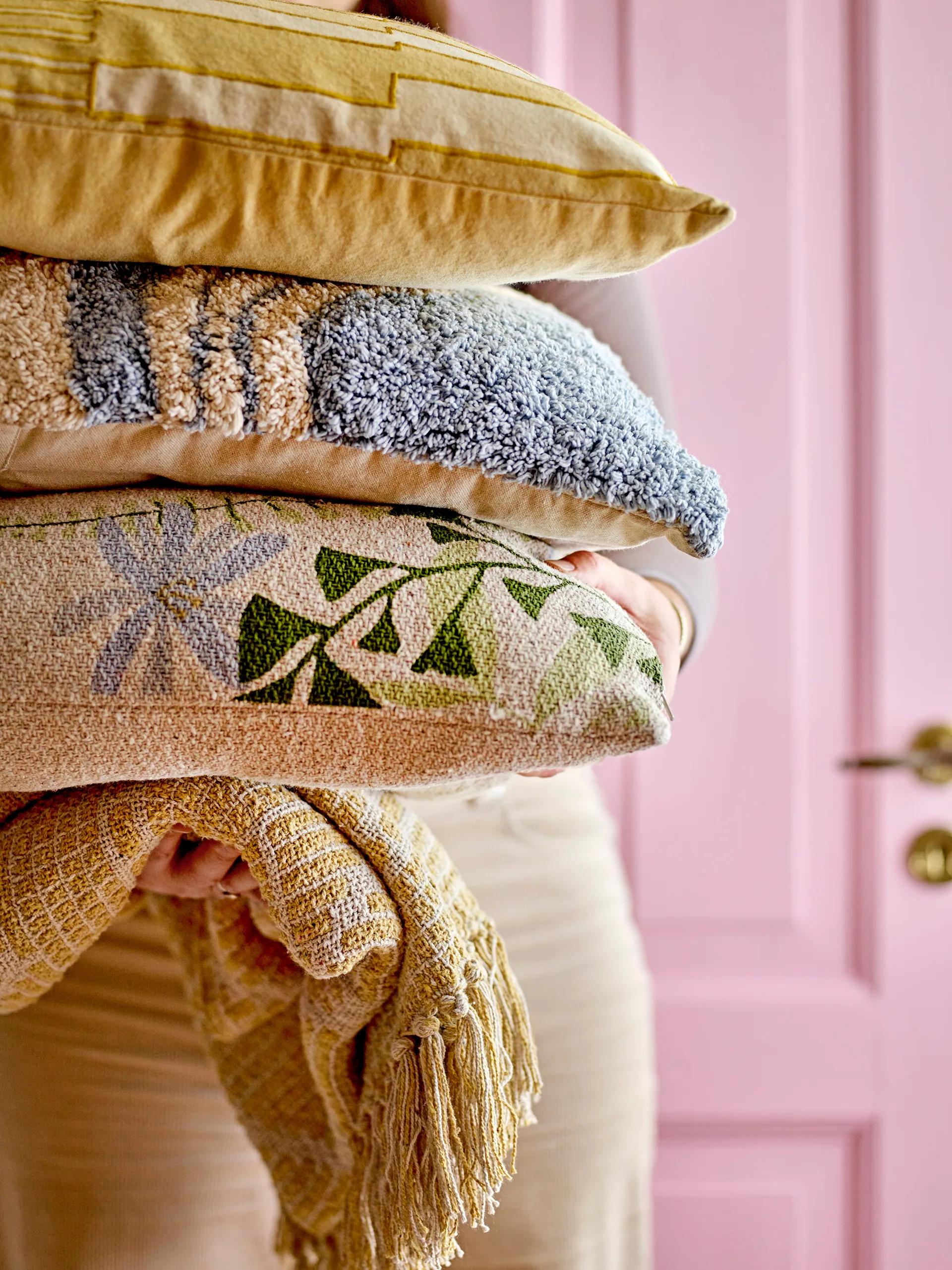 Cojín Cowes 40x40 cm, Yellow Bloomingville