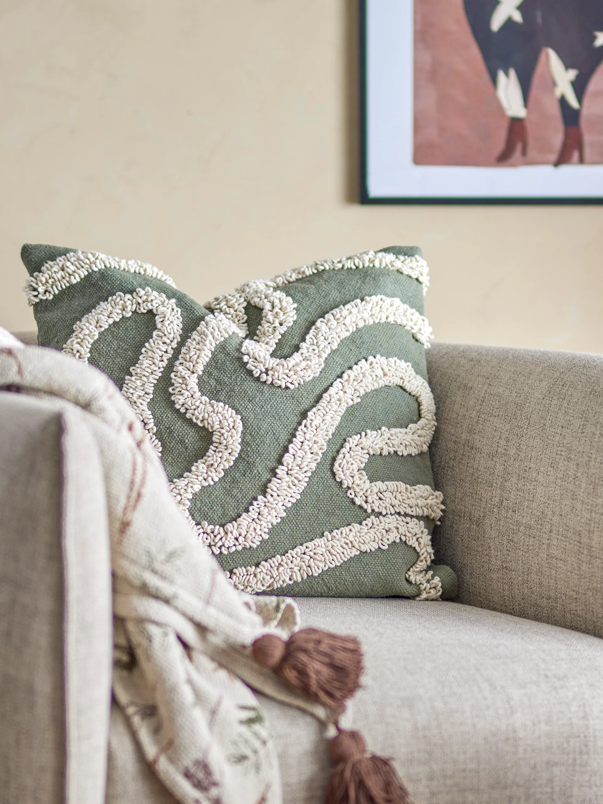 Cojín Mirfield 45x45 cm, Green Bloomingville