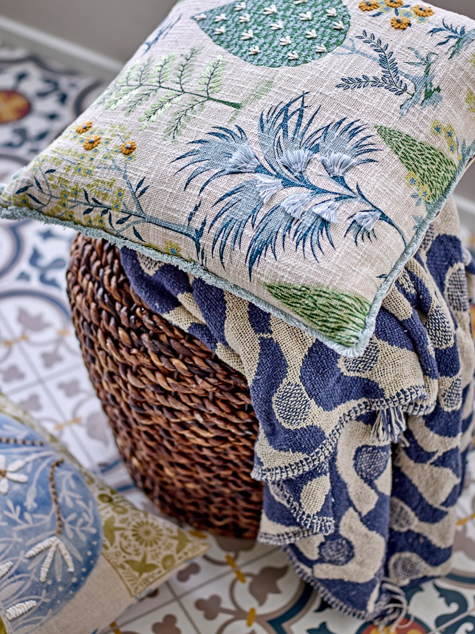 Cojín Morello 45x45 cm, Verde Bloomingville