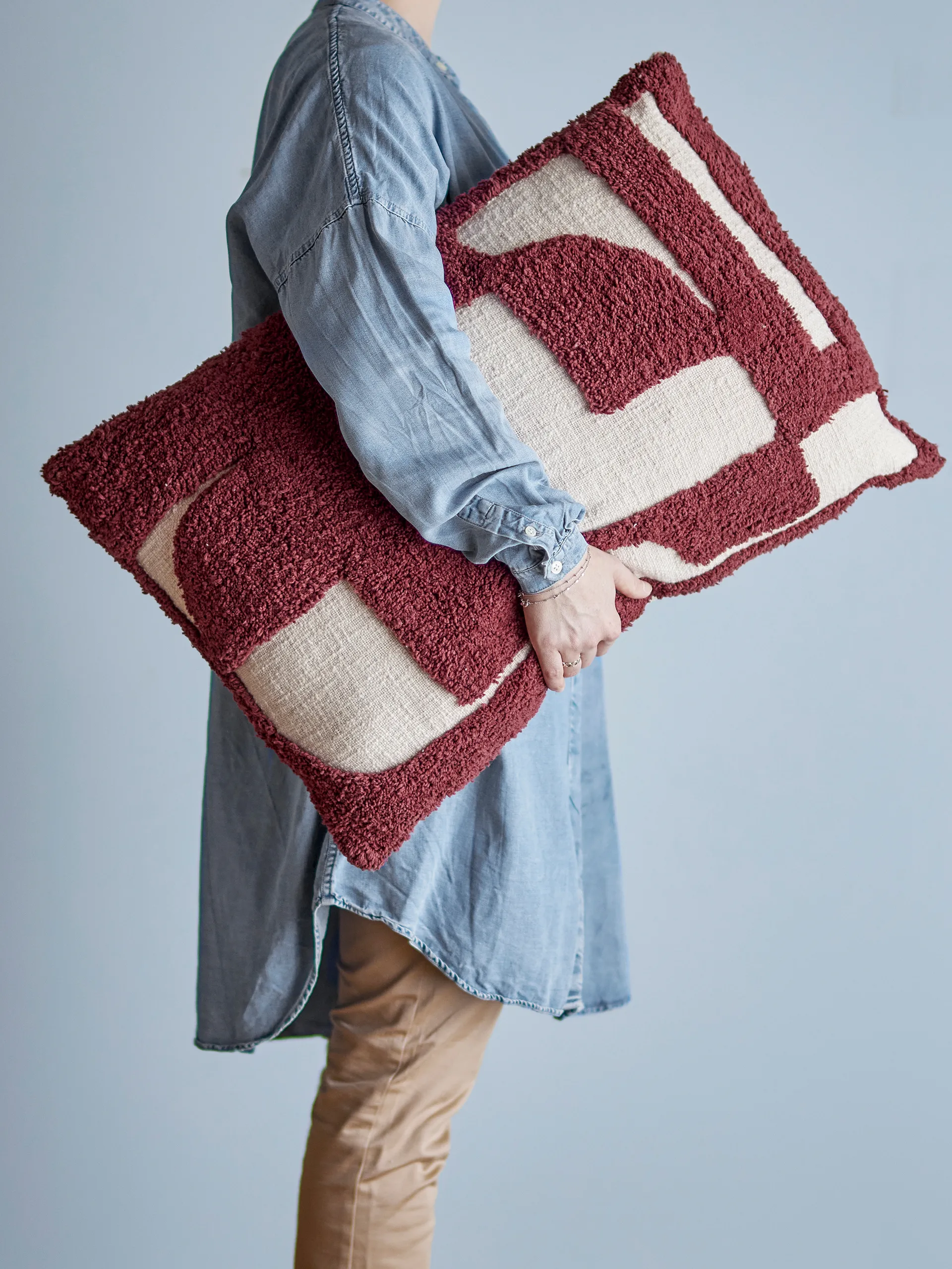 Cojín Olica 60x40 cm, Rojo Bloomingville