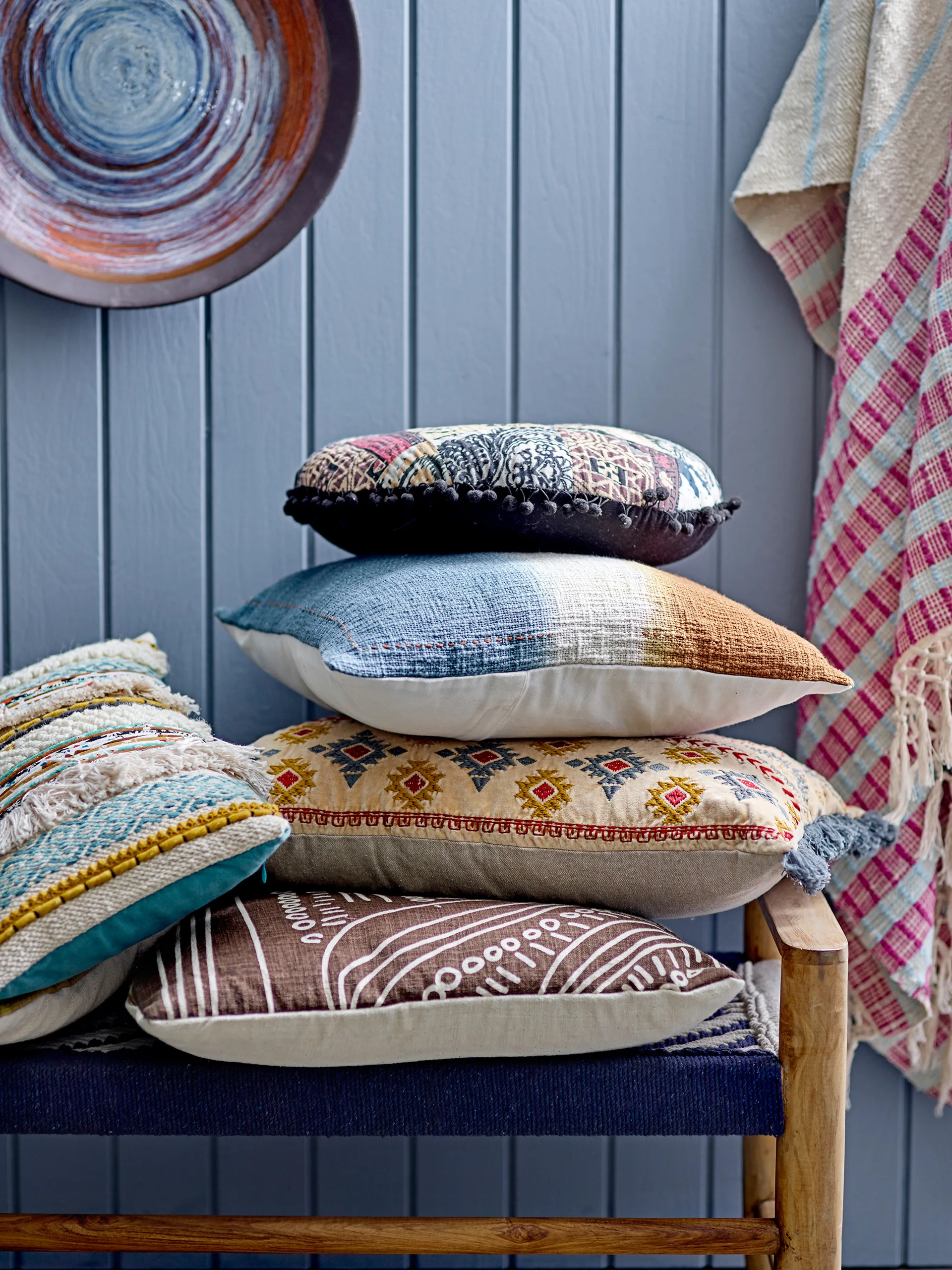 Cojín Romir 45x45 cm, marrón Bloomingville