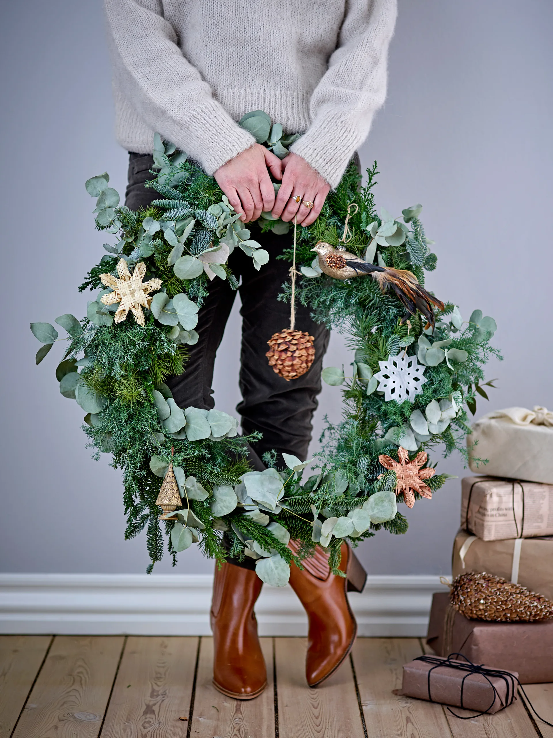 Colgante de navidad Phada, natural Bloomingville