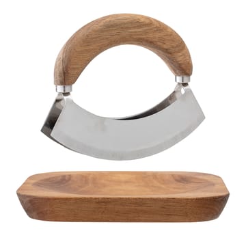Cortador de hierbas con tabla de cortar Bloomingville - acacia - Bloomingville