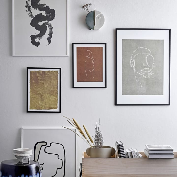 Cuadro con cara Bloomingville 52x72 cm, marco negro Bloomingville